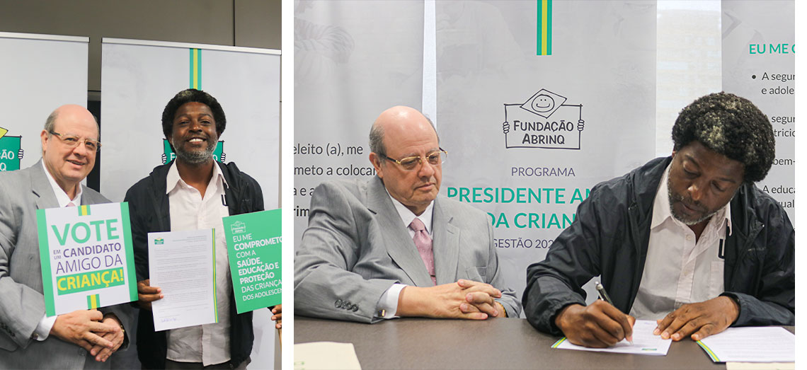 Leonardo Péricles se compromete com a infância e adolescência em cerimônia na Fundação Abrinq