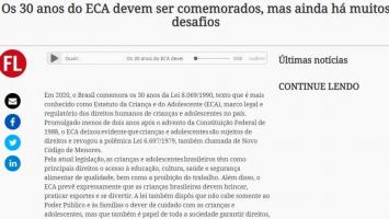 Os 30 anos do ECA devem ser comemorados, mas ainda há muitos desafios